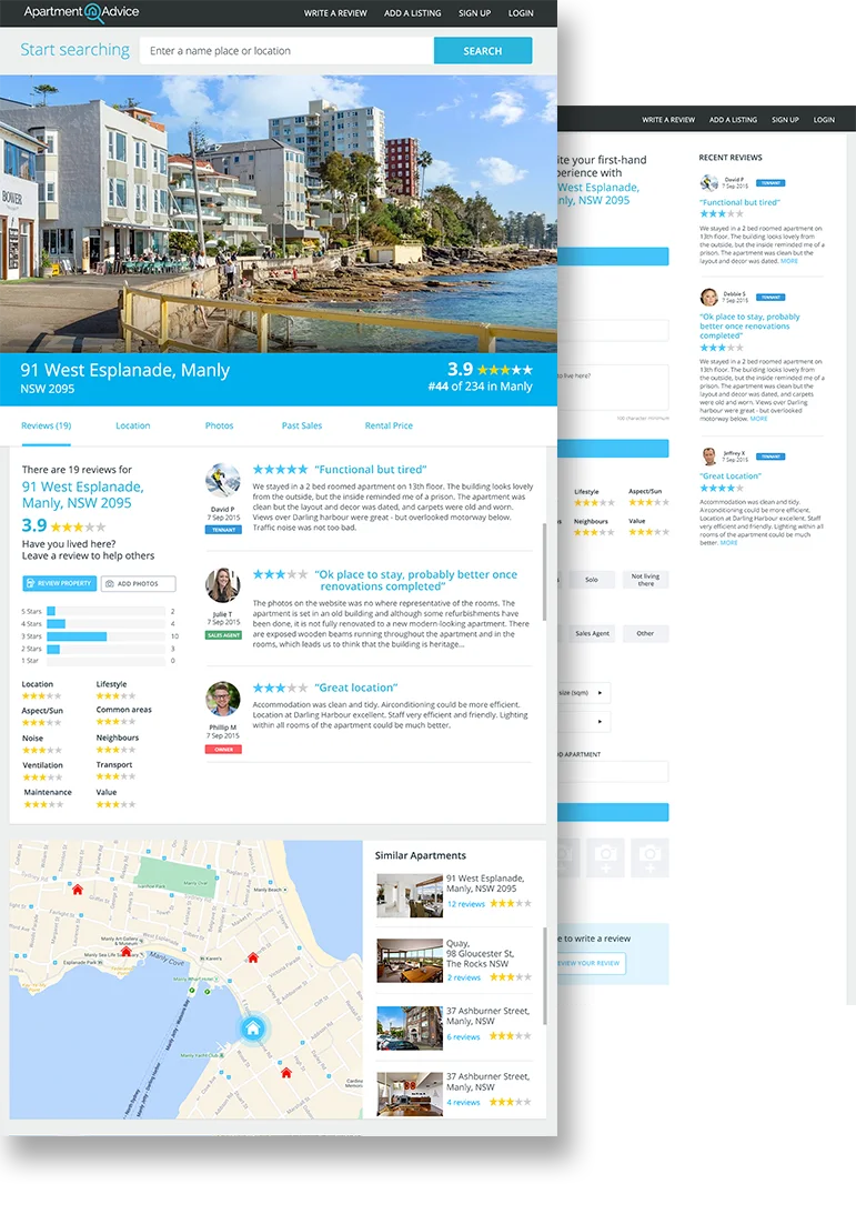 Apartment Advice Web Design