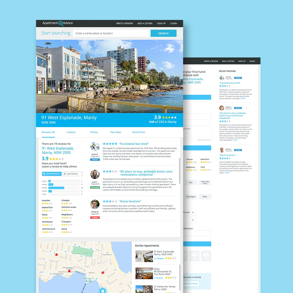 Apartment Advice Web Design