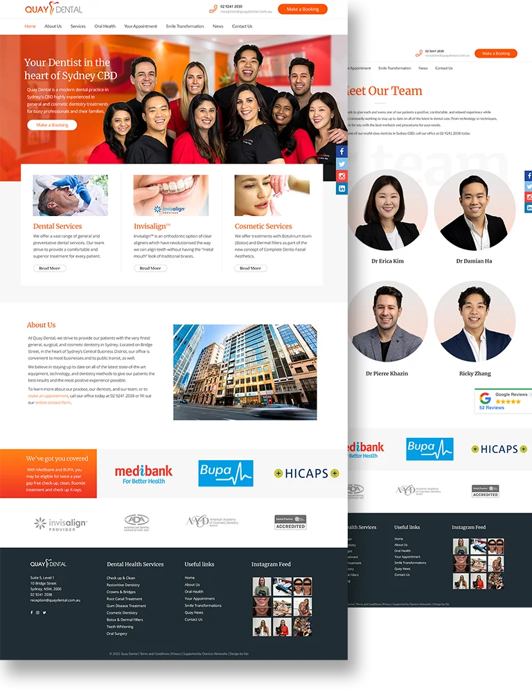 Quay Dental Web Design